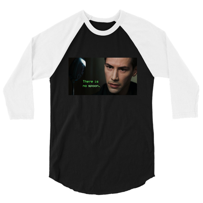 Q The Matrix There Is No Spoon 3/4 Sleeve Shirt | Artistshot