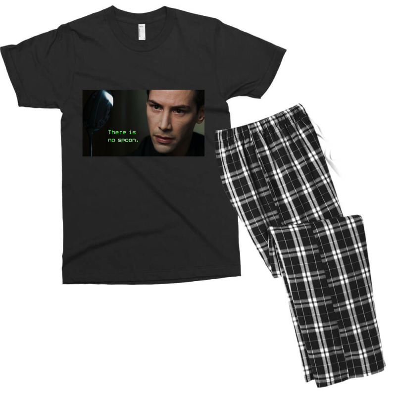 Q The Matrix There Is No Spoon Men's T-shirt Pajama Set | Artistshot