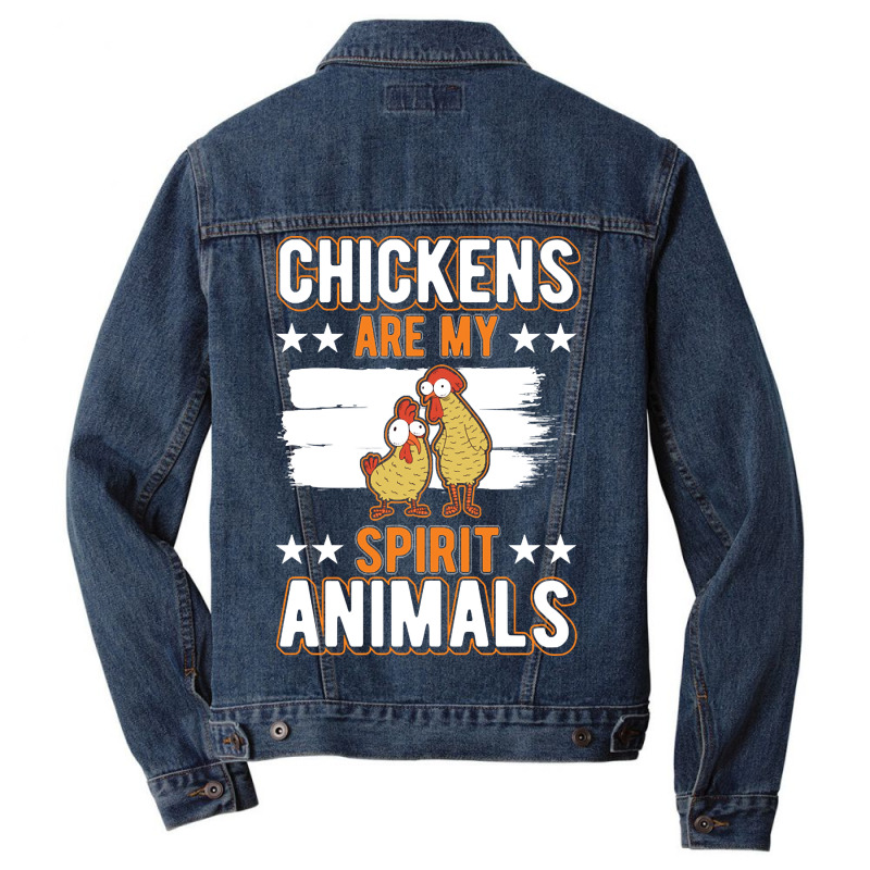 Limited Edition Chickens Spirit Animal Chicken-56wqo Men Denim Jacket by webberkyla | Artistshot