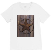 Primitive Barn Wood Brown Star   Vintage Funny V-neck Tee | Artistshot