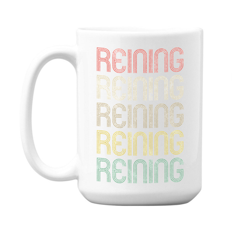 Retro Style Reining Design   Funny Yellow 15 Oz Coffee Mug | Artistshot