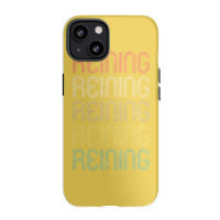 Retro Style Reining Design   Funny Yellow Iphone 13 Case | Artistshot