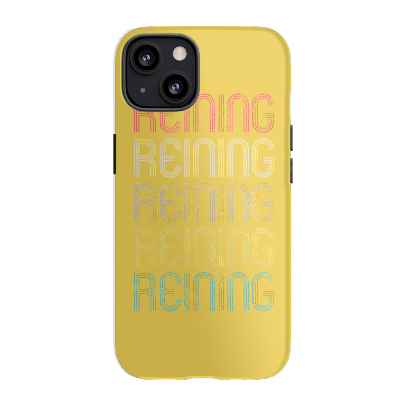 Retro Style Reining Design   Funny Yellow Iphone 13 Case | Artistshot