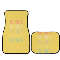 Retro Style Reining Design   Funny Yellow Full Set Car Mats | Artistshot