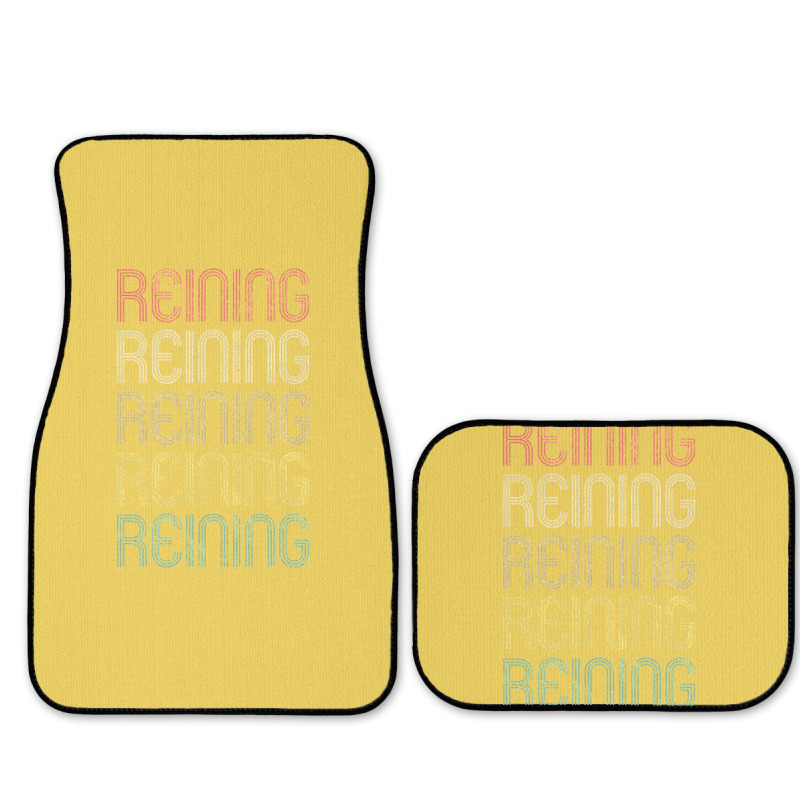 Retro Style Reining Design   Funny Yellow Full Set Car Mats | Artistshot