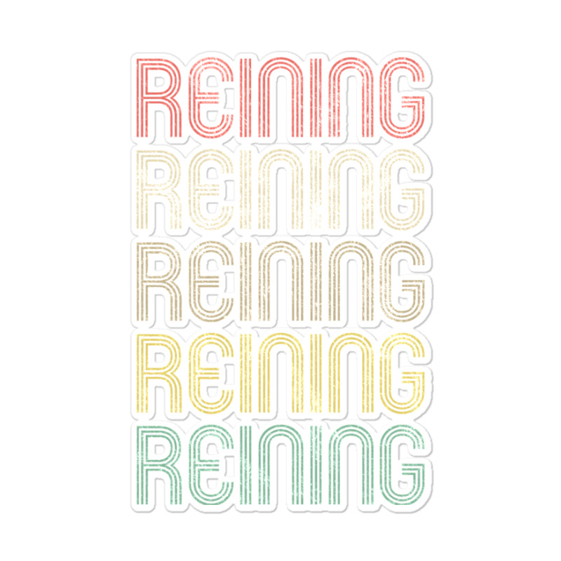 Retro Style Reining Design   Funny Yellow Sticker | Artistshot