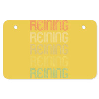 Retro Style Reining Design   Funny Yellow Atv License Plate | Artistshot