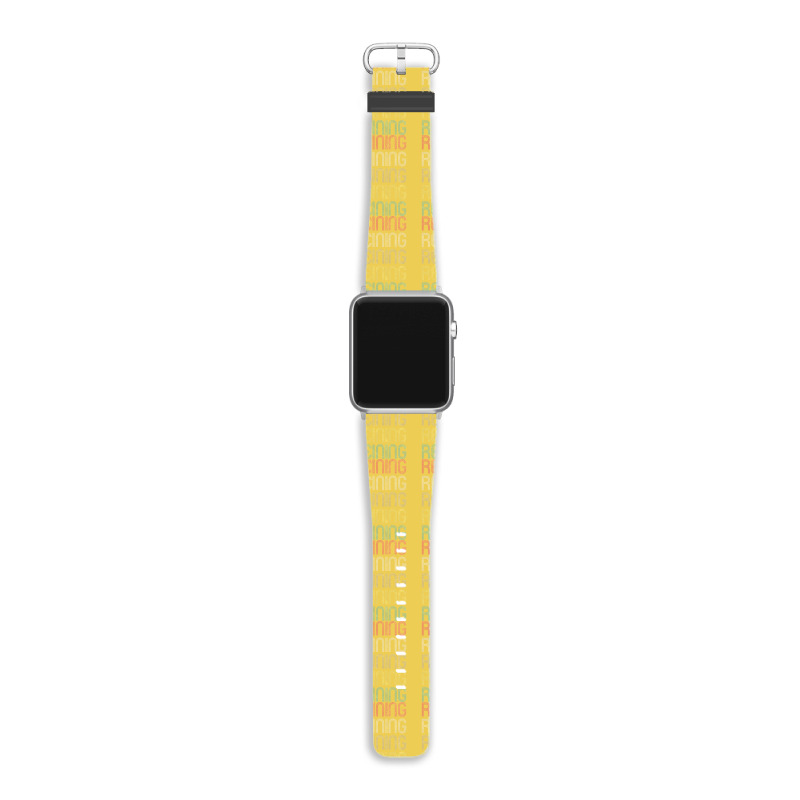 Retro Style Reining Design   Funny Yellow Apple Watch Band | Artistshot