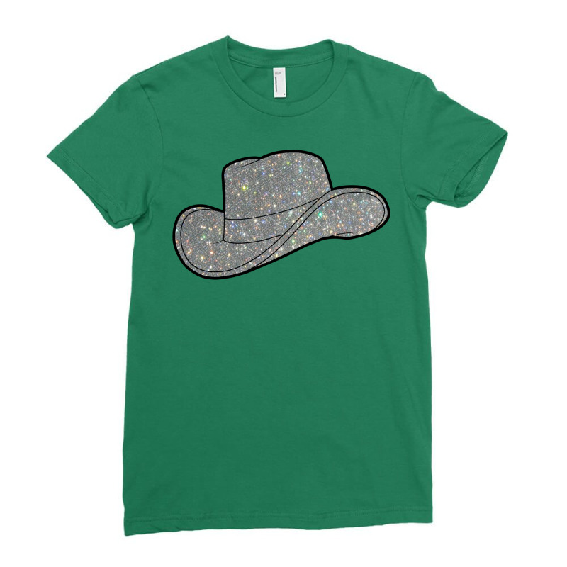 Rhinestone Cowboy Hat  Girl Girl Ladies Fitted T-Shirt by ghidechabiq | Artistshot