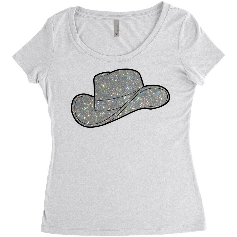 Rhinestone Cowboy Hat  Girl Girl Women's Triblend Scoop T-shirt by ghidechabiq | Artistshot