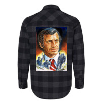 Jean Paul Belmondo Painting Portrait  T Stars Flannel Shirt | Artistshot