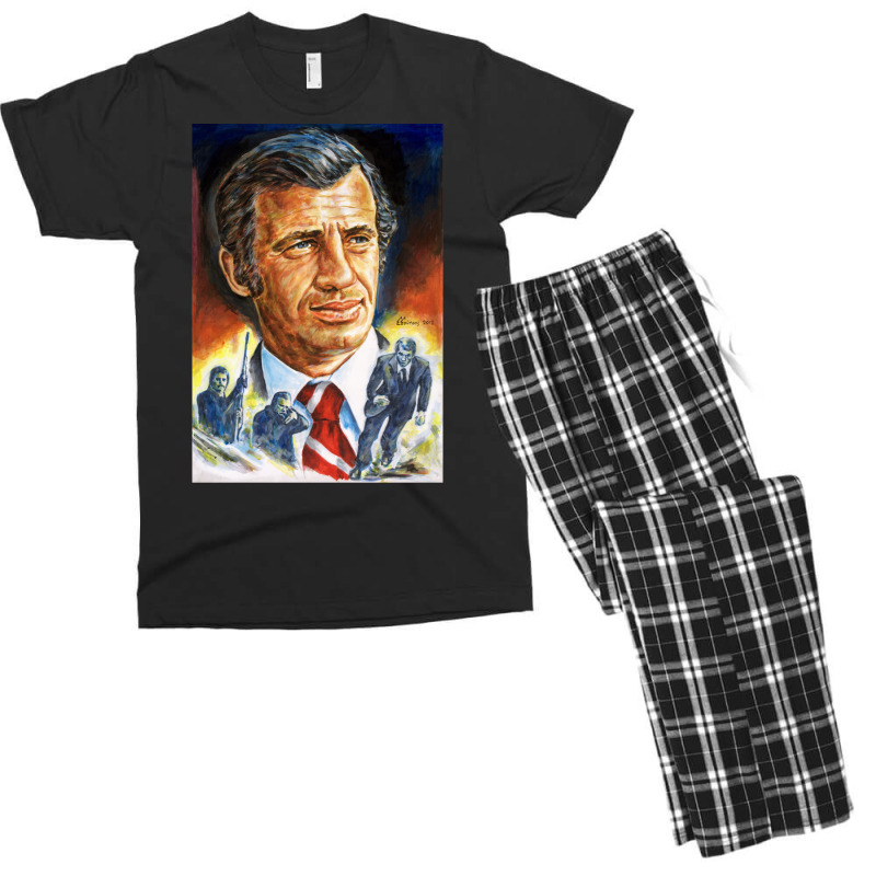 Jean Paul Belmondo Painting Portrait  T Stars Men's T-shirt Pajama Set | Artistshot