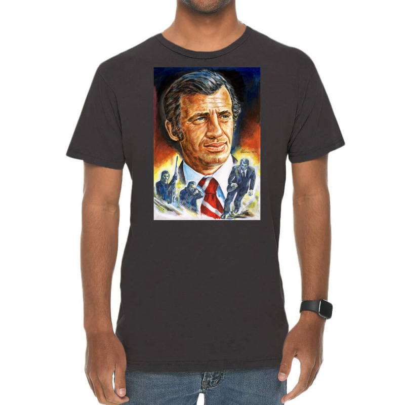 Jean Paul Belmondo Painting Portrait  T Stars Vintage T-shirt | Artistshot