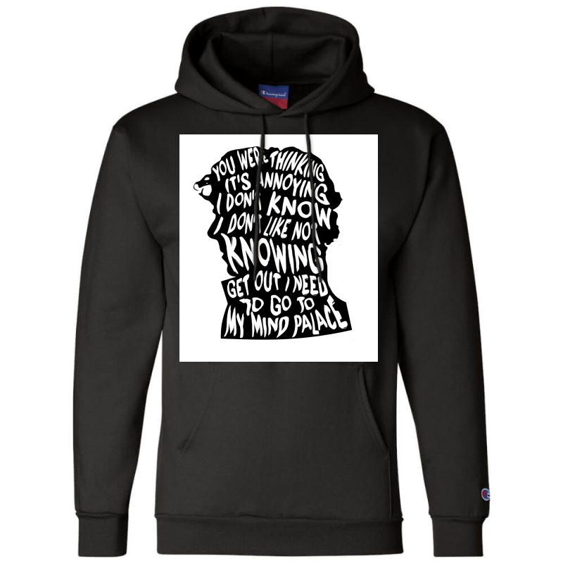 Sherlockx27s Mind Poster Nostalgia Champion Hoodie by maunesebekb | Artistshot