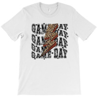 Game Day Football Leopard Lightning Bolt Football Lover T-shirt | Artistshot