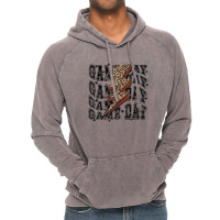 Game Day Football Leopard Lightning Bolt Football Lover Vintage Hoodie | Artistshot