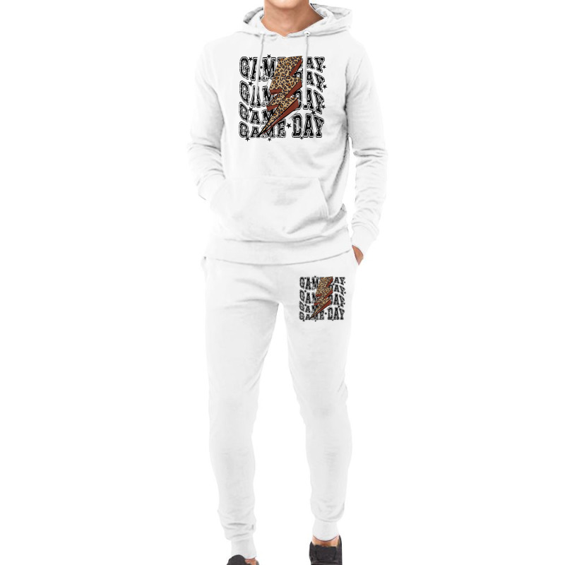 Game Day Football Leopard Lightning Bolt Football Lover Hoodie & Jogger set by sromydivlevn | Artistshot