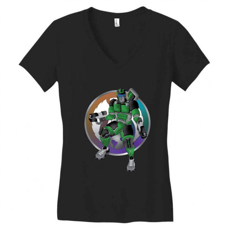 Legendary Futuristic Super Soldier - Gu -7 Women's V-Neck T-Shirt by RonaldLagman | Artistshot