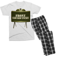 Front Toward Enemy Distressed Claymore Mine Military Men's T-shirt Pajama Set | Artistshot