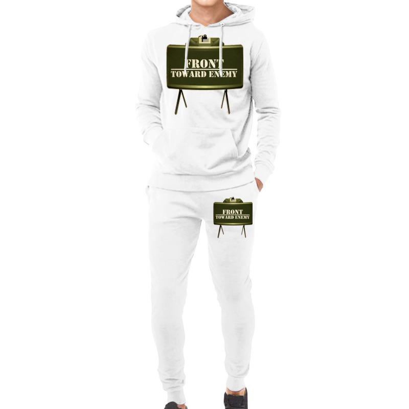 Front Toward Enemy Distressed Claymore Mine Military Hoodie & Jogger Set | Artistshot