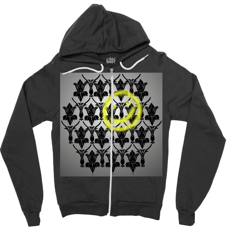 Smiley Face Poster Cool Zipper Hoodie by maunesebekb | Artistshot