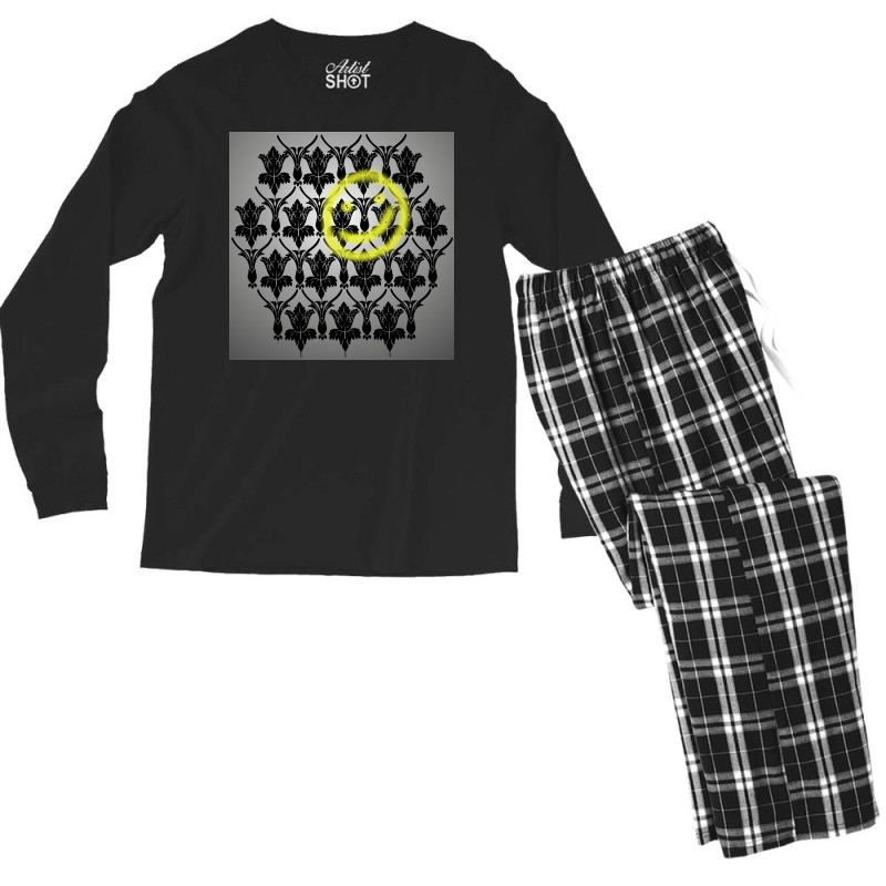 Smiley Face Poster Cool Men's Long Sleeve Pajama Set by maunesebekb | Artistshot