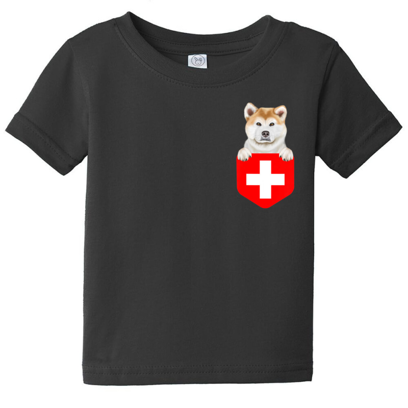 Limited Edition Switzerland Flag Akita Dog In Pocket Baby Tee by hongquangd | Artistshot