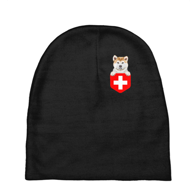 Limited Edition Switzerland Flag Akita Dog In Pocket Baby Beanies by hongquangd | Artistshot