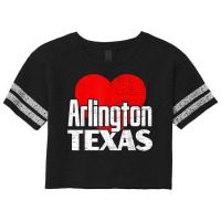 I Love Arlington Texas Retro Big Heart Arlington Vacation T Shirt Scorecard Crop Tee | Artistshot