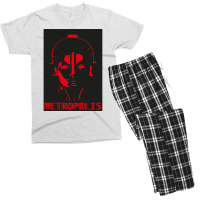 Metropolis Minimal Print  T Travel Men's T-shirt Pajama Set | Artistshot