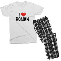 I Love Roman Men's T-shirt Pajama Set | Artistshot