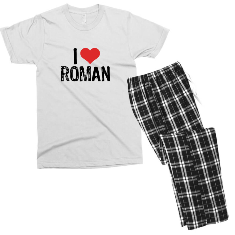 I Love Roman Men's T-shirt Pajama Set by yenalsardao | Artistshot