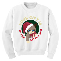 Hot Trend Your Christmas Is In The Litter Box Cat Christmas Youth Sweatshirt | Artistshot