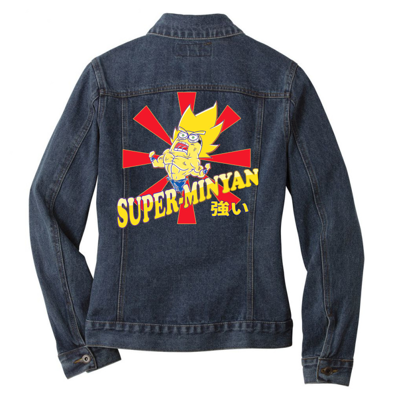 Super Minyan Ladies Denim Jacket by dozetaviraf | Artistshot