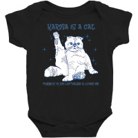 Karma Is A Cat Purring In My Lap 'cause It Loves Me Cat Love T Shirt Baby Bodysuit | Artistshot