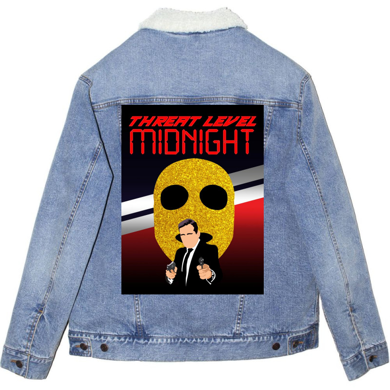 Threat Level Midnight Poster Vintage Unisex Sherpa-Lined Denim Jacket by maunesebekb | Artistshot