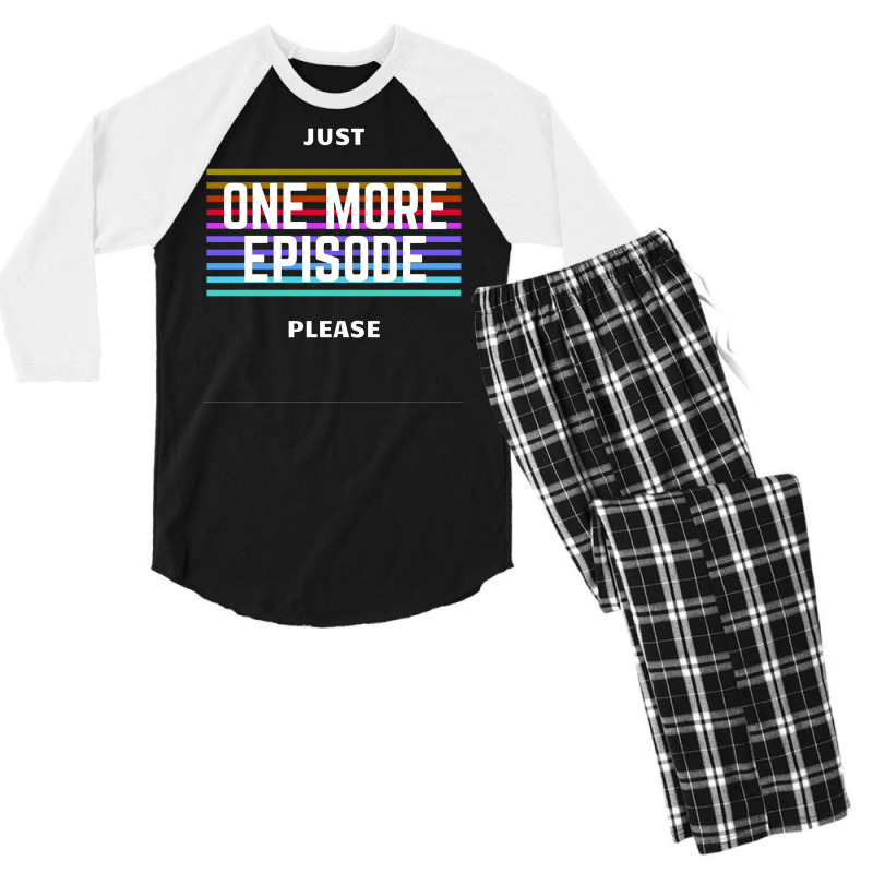 One More Episode  T Blue Men's 3/4 Sleeve Pajama Set | Artistshot