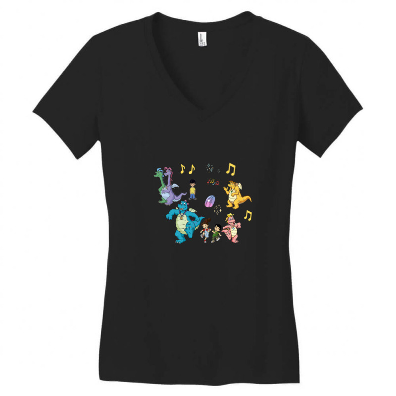 Seamless Dragon Tales Pattern  Cassie1 Women's V-Neck T-Shirt by JudithPlagmann | Artistshot