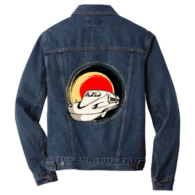 Shinkansen Japanese Bullet Train2 Men Denim Jacket | Artistshot