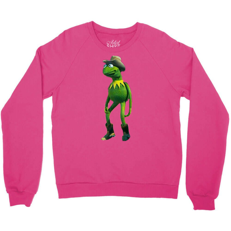 Shaelin Janae Cowboy Kermit   Green Blue Aesthetic Crewneck Sweatshirt by alheklupsm | Artistshot