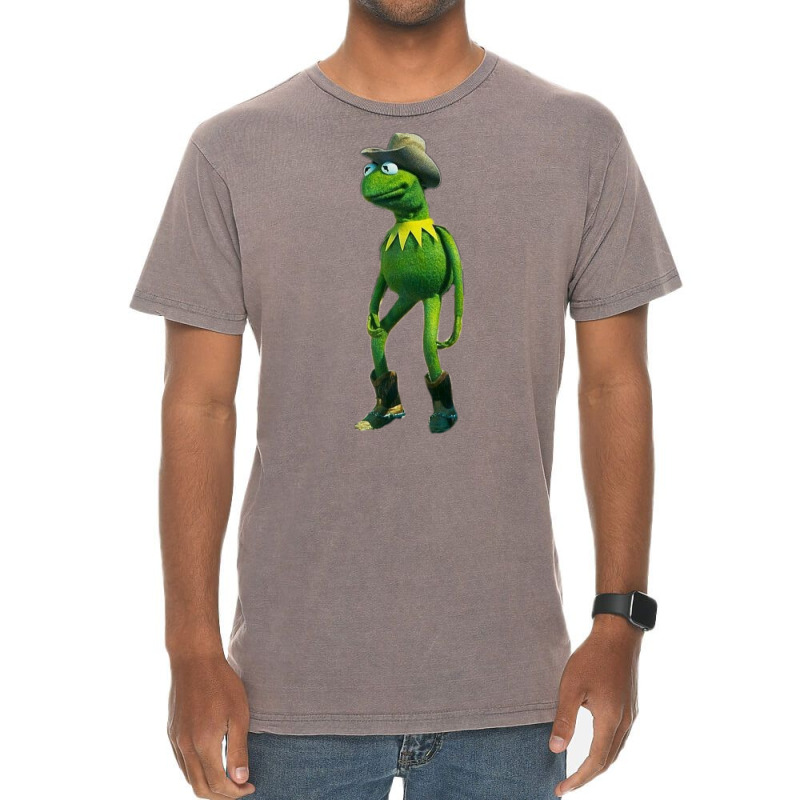 Shaelin Janae Cowboy Kermit   Green Blue Aesthetic Vintage T-Shirt by alheklupsm | Artistshot