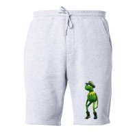 Shaelin Janae Cowboy Kermit   Green Blue Aesthetic Fleece Short | Artistshot