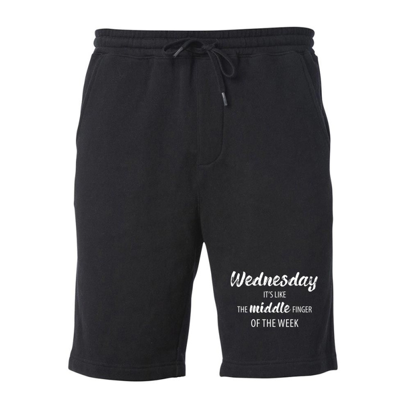 Hot Trend Wednesday It's Like The Middle Finger Of The Week Fleece Short | Artistshot