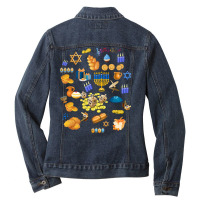 Limited Edition Hanukkah Chanukah Outfit Ladies Denim Jacket | Artistshot