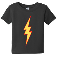 Lightning Bolt Graphic Superherovillain Yellow Red Black Standard Cost Baby Tee | Artistshot