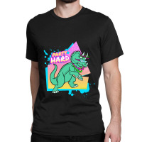 Party Hard Dinosaur Ii - Triceratops With Glowsticks Classic T-shirt | Artistshot