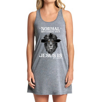 Jesus Christian Normal Isnt Coming Back Jesus Is Revelation 14 Cross L Tank Dress | Artistshot