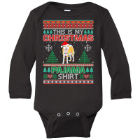 Trending This Is My Akita Inu Christmas Pajama Ugly Sweater Xmas Long Sleeve Baby Bodysuit | Artistshot