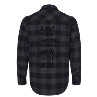 A Mind Is Like A Parachute, It Doesnt Work Unless Its Open Baby Nostal Flannel Shirt | Artistshot