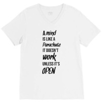 A Mind Is Like A Parachute, It Doesnt Work Unless Its Open Baby Nostal V-neck Tee | Artistshot